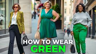 How to Wear GREEN Fashion Tips for Women Over 50 60 [upl. by Attenrad205]