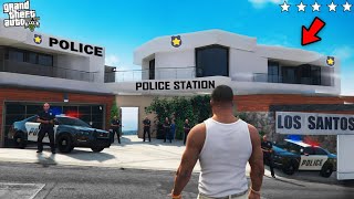 GTA 5  Franklins House Change Into Police Station In Gta 5  GTA 5 mods [upl. by Dirfliw]