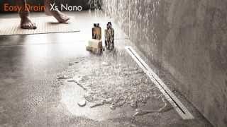 Xs Nano linear shower drains  Installation with standard clamp drain  Easy Drain USA [upl. by Denice]