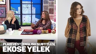 Alize Superlana Klasik ile Farklı Ekose Yelek  Different Plaid Vest Tutorial [upl. by Giule]