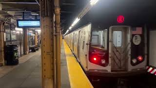 R160A and R160B R trains entering and leaving City Hall in Lower Manhattan [upl. by Atir]