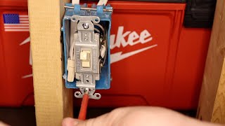 How to Wire a Light Switch  Single Pole Wiring Instructions [upl. by Ameehsat]