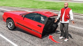 Driving A HALF CAR In GTA 5 [upl. by Aramen]