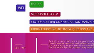 Troubleshooting Microsoft SCCM Interview Questions and Answers [upl. by Slaughter14]