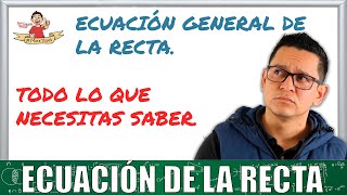 26 Ecuación general de la recta Teoría y ejercicios resueltos [upl. by Droffig]