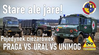 Stare ale jare Pojedynek ciężarówek PRAGA vs URAL vs UNIMOG [upl. by Deuno]