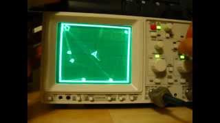 Asteroids on Hameg HM5042 analog oscilloscope [upl. by Maurreen725]