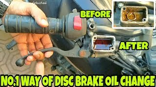 HOW TO CHANGE BIKE DISC BRAKE OIL REPAIRBRAKE BLEEDING [upl. by Emelun]