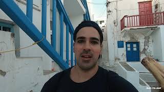 Day 2  MYKONOS on a Budget  Mycocoon Hostel Mykonos  Little Venice  Old Town Walk [upl. by Edson]