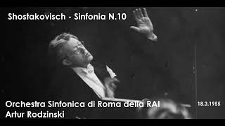 Shostakovich  Symphony No10 RAI Roma  Rodzinski [upl. by Aihsena]