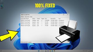 Clear Printer Queue in Windows 11  10  8  7  How To Delete printer Spooler on windows 🖨️✅ [upl. by Bortz]