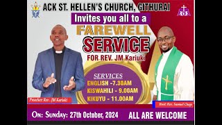 KISWAHILI SERVICE 27th OCT [upl. by Bever498]