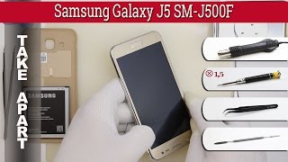 How to disassemble 📱 Samsung Galaxy J5 SMJ500 Take apart Tutorial [upl. by Terrijo188]