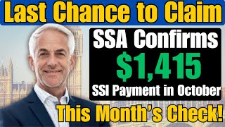 SSA Confirms 1415 SSI Payment in October—Last Chance to Claim This Month’s Check [upl. by Atinet]