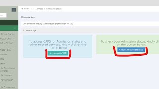 How to Accept  check Admission Status on Jamb Caps jamb caps login [upl. by Yhtimit394]