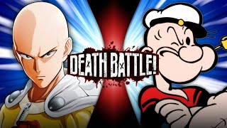 Saitama VS Popeye OnePunch Man VS Thimble Theatre  DEATH BATTLE [upl. by Nylehtak]