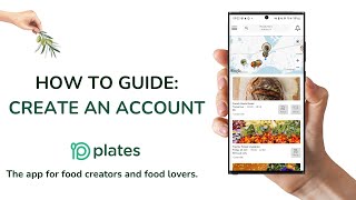 Plates by Plates App Tutorial 2 how to create an account [upl. by Ellary]