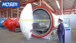 DN2020 industrial composite carbon fiber prepreg curing autoclave with hydraulic opening door system [upl. by Irianat]