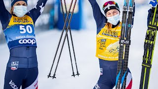 Diggins amp Brennan give USA another 12 finish in Tour de Ski 10k  Toblach Italy  NBC Sports [upl. by Balough]