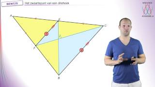Bewijzen  Waarom gaan de zwaartelijnen door 1 punt het zwaartepunt  WiskundeAcademie [upl. by Petey]
