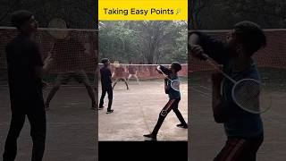 🏸Easy points in Mens Double badminton rally shorts [upl. by Atirehs]