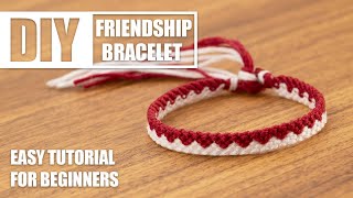 Triangle Simple Minimalistic Cute Macrame Friendship Bracelets  Easy Tutorial for Beginner [upl. by Chita]