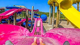 Croatias Largest Water Park  Waterslides at Aquacolors Poreč [upl. by Younger]