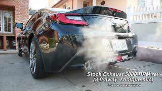 RAW SOUND  2023 Subaru BRZ AWE Track Edition Catback vs STOCK exhaust cold start  revs [upl. by Ahsia]