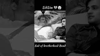 sidsim end of the brotherhood bond😭😭😭 sidsim siddharthshukla asimriaz [upl. by Nuajed852]