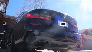 2020 BMW M340i Stock Exhaust Cold Start  Revs in SportComfort [upl. by Attiuqram]