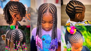 🔥💯2024 Best Natural Hair Styles For Black Kids  Latest Kids Cornrow Hairstyle Ideas♥️ [upl. by Maxwell]