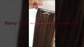 EMEDA remy Medium brown feather twins hairhairextensions hairextensionfactory featherhair [upl. by Negam489]