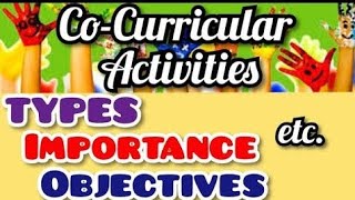 COCURRICULAR ACTIVITIESEDUCATION12TH CLASSJKBOSE CHAPTER2SHORT NOTES [upl. by Lynsey12]