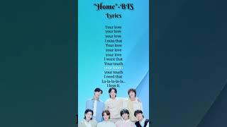 quotHomequotBTS songlyricsytshorts btssong homebts shorts [upl. by Minny]