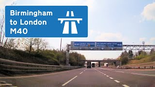 M40 Motorway UK Birmingham to London  Actual Speed [upl. by Kawai484]