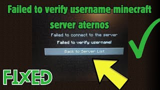 How to Fix failed to verify username minecraft server aternos [upl. by Mackintosh]