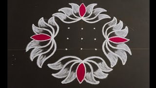 553மாசிமாத சிறப்பு பூ🌹கோலம்5×1dots flowerrangoli 5to1dots rangolikolamdesignrangolidesign [upl. by Hareema]