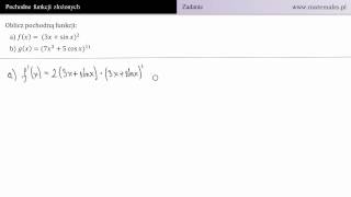 Pochodna funkcji złożonej  zadanie 2 [upl. by Farlee]