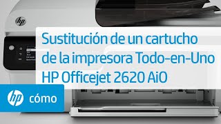 Sustitución de un cartucho de la impresora TodoenUno HP Officejet 2620  HP OfficeJet  HP Support [upl. by Arak]