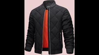 TACVASEN Mens Padded Jackets Winter Full Zipper Fleece Outwear Casual Windproof Bomber Varsity Coat [upl. by Malha182]