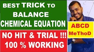 How to BALANCE any Chemical Equation  ABCD Method  Best Way to Balance Chemical Equation [upl. by Parks]