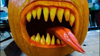 Pumpkin Carving Simple Scary and Easy Fun [upl. by Rubliw]