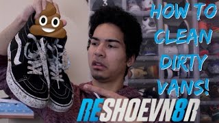 How To Clean Vans Sk8 Highs The Easiest Way Possible Timelapse [upl. by Rubi]