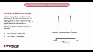 Fundamentals of HPLC 23  Efficiency and the Chromatogram [upl. by Alaik]