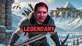 THE Insane CHALLENGE of Skyrims Legendary Surival Mode [upl. by Schlenger530]