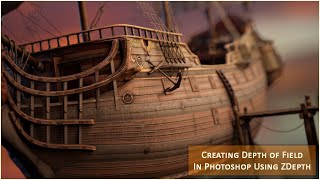 3D ZDepth  Depth of Field For Focus in Photoshop With EXR Renders [upl. by Arabela662]