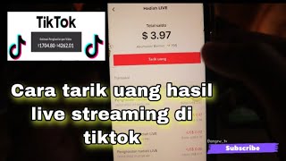 Cara tarik uang hasil live di tiktok 💰 [upl. by Vinnie398]