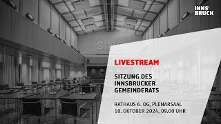 Sitzung des Innsbrucker Gemeinderats am 10 Oktober 2024 [upl. by Avalsorim]