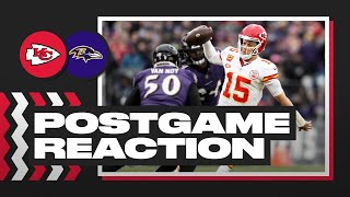 Kansas City Chiefs vs Baltimore Ravens live postgame reactions [upl. by Enelrahc]