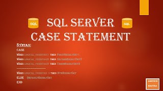 SQL Server Important Topics CASE StatementCASE ExpressionLogical Condition [upl. by Leor707]